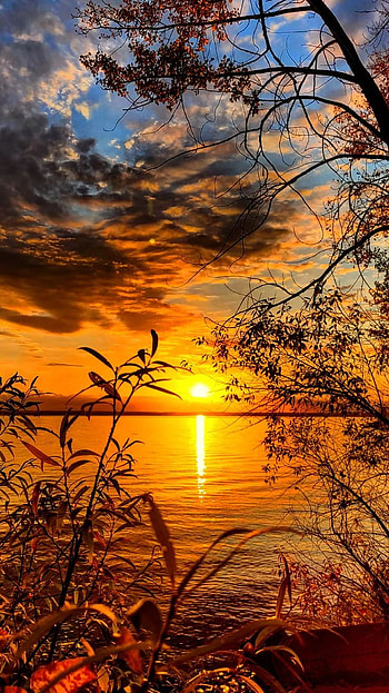 Sunset, cloud, sky, sun HD phone wallpaper