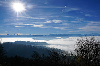 Nature, Mountains, Fog, Switzerland, Zurich HD wallpaper