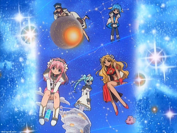Horoscope Rhapsody, ranpha, forte, normad, mint, milfeulle, transball, anime, vanilla, galaxy angel HD wallpaper