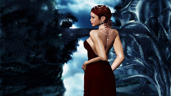 Robe du Soir, rouge, femme, soir, robe HD wallpaper