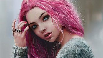 Pink Hair Girl, artist, artwork, digital-art, artstation, fantasy-girls HD wallpaper