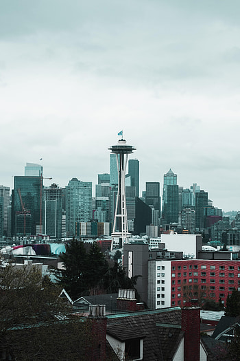 Cities, Architecture, Usa, City, Building, View From Above, United States, Seattle HD phone wallpaper
