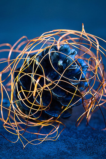 Holidays, New Year, Christmas, Decoration, Cone, Bump, Wire, Copper Wire, Copper Conductor HD phone wallpaper