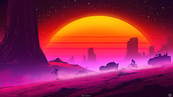 Lazy Laser , synthwave, retrowave, artist, artwork, digital-art, artstation HD wallpaper