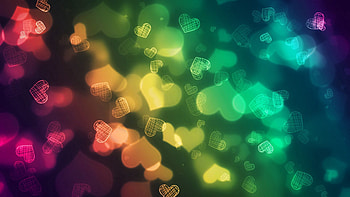 Abstract, Hearts, Dark, Multicolored, Motley, Colourful, Colorful HD wallpaper