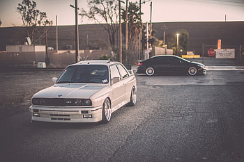 bmw e30 m3 tuning white stance HD wallpaper