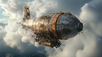 Steampunk Airship: A Stunning Ultra, steampunk, Airship, cloud, flying HD wallpaper