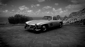 Mercedes Benz 300 SL coupé, video game, Forza Horizon, Mercedes-Benz, Mercedes, Mercedes-Benz 300SL HD wallpaper