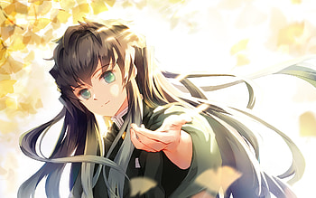 Muichiro Tokito, autumn, Demon Slayer, bokeh, Demon Slayer Kimetsu no Yaiba, sword, manga, Demon Hunter, Tokitou Muichirou, Tokito Muichiro, Muichiro Tokito Kimetsu no Yaiba HD wallpaper