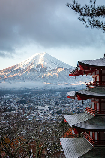 Japan backgrounds, Glory of the snow HD phone wallpaper