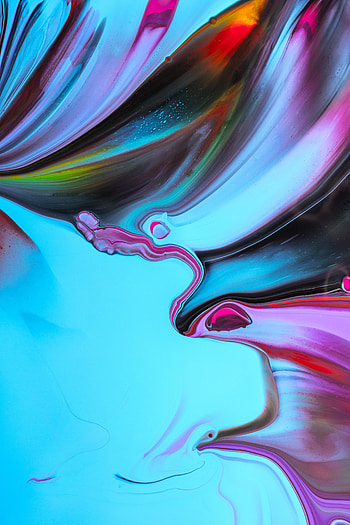 Abstract, Divorces, Multicolored, Motley, Paint, Liquid, Mixing HD phone wallpaper