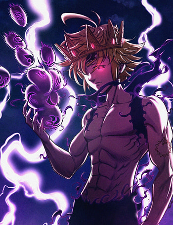 Demon king, Meliodas, Artstation art HD phone wallpaper