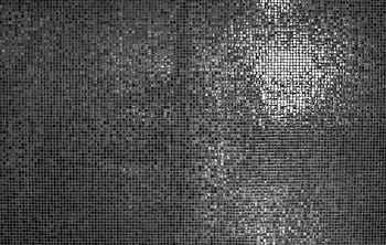 A detailed grayscale mosaic texture with reflective highlights, perfect for modern design backgrounds. HD wallpaper
