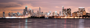 Chicago, Night Skylines HD wallpaper