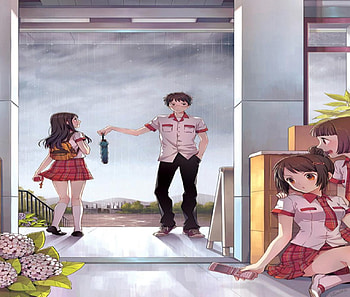 Use it, orginal, seifuku, love, couple, romance, school, nardack HD wallpaper