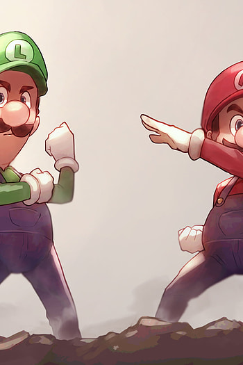 Plumber Brothers Standoff — Mario & Luigi , video game, Mario HD phone wallpaper