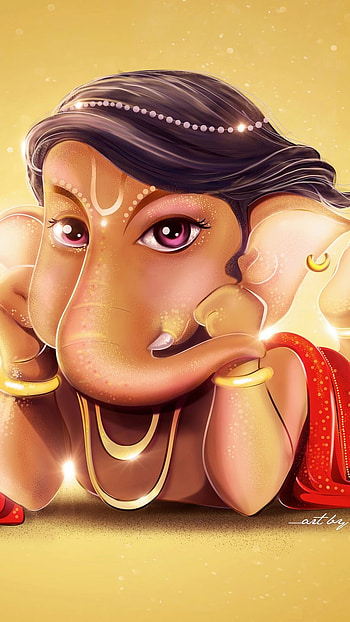 Ganpati , Littile Ganesha, Cartoon HD phone wallpaper