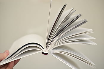 Close-up of an open book with pages flying, symbolizing knowledge and learning. HD wallpaper