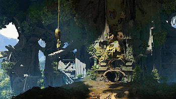 Enchanted Ruins: A Fantasy Building, fantasy, building HD wallpaper