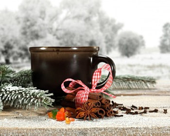Cup, tea, dribk, ribbon HD wallpaper