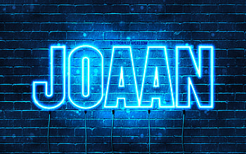Joaan, , with names, Joaan name, blue neon lights, Happy Birtay Joaan, popular arabic male names, with Joaan name HD wallpaper