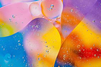 Edge, bubbles, gradient, colorful HD wallpaper