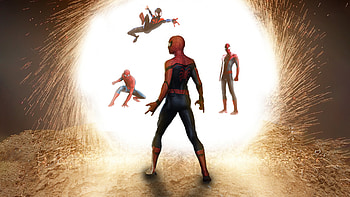 Spider-Verse, MCU comic art, movies HD wallpaper