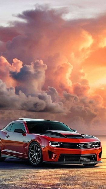 Car, Camaro Red Car HD phone wallpaper
