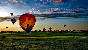 Deccan airsports, Up up and away, Aerial adventure, Scenic journey HD wallpaper