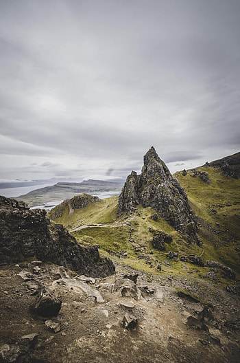 Nature, Sky, Mountains, Rocks, Slopes HD phone wallpaper
