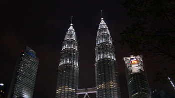 Malaysia night, Famous park panorama, Stock video HD wallpaper
