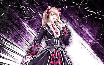 Caroline, grunge art, 2021 games, Fire Battlegrounds, Garena Fire characters, Caroline Skin, purple abstract rays, Garena Fire, Caroline Fire HD wallpaper