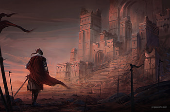 Red City , artist, artwork, digital-art, deviantart HD wallpaper