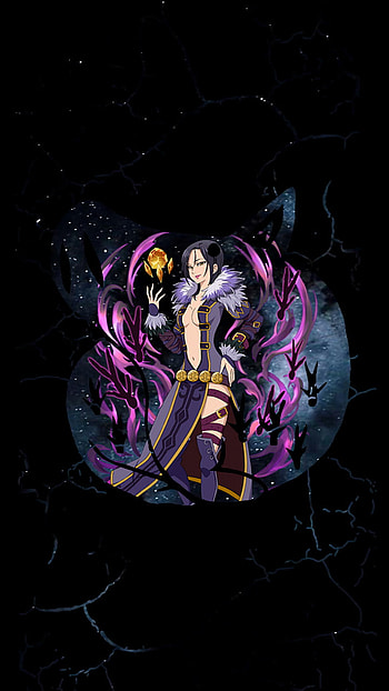 Boar sin of Gluttony, 7 deadly sins, merlin, 7ds, black, galaxy, anime HD phone wallpaper