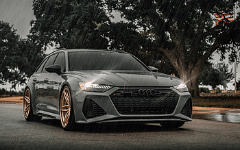 2022, Audi RS6 Avant, C8, , front view, exterior, new gray RS6 Avant, RS6 tuning, German cars, Audi HD wallpaper
