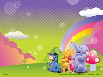 POOHS RAINBOW, , lumpy, pooh, pigletrainbow HD wallpaper
