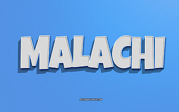 Malachi, blue lines background, with names, Malachi name, male names, Malachi greeting card, line art, with Malachi name HD wallpaper