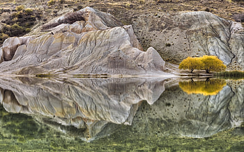 Crystal Lake Reflection, Mountains, Forests, Lakes, Tree HD wallpaper