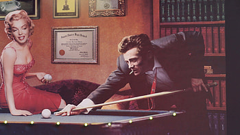Marilyn Monroe and James Dean, pictura, marilyn monroe, art, painting, couple, james dean HD wallpaper