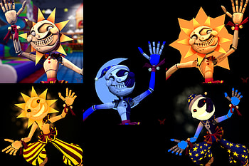 Sunman & Moonman FNAF Ultra | Five Nights at Freddy's Security Breach, video game, Five Nights at Freddy's: Security Breach, Five Nights at Freddy's HD wallpaper