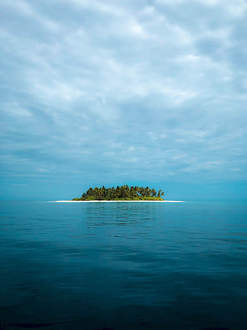 Nature, Sky, Clouds, Horizon, Ocean, Tropics, Island HD phone wallpaper