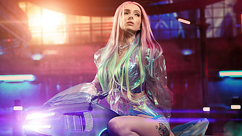 Scifi Rider Girl , scifi, biker, graphy, cosplay HD wallpaper