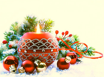 xmas decoration, decoration, candle, light, bells, xmas HD wallpaper