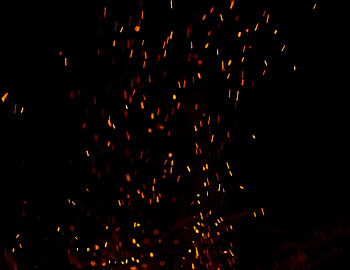Bonfire, Dark, Glare, Sparks HD wallpaper