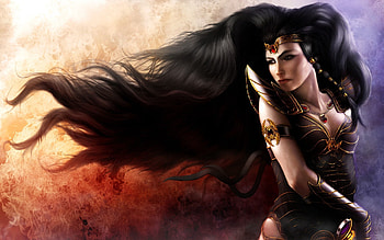 Fantasy, Fire, Girl, Hair, Costume HD wallpaper
