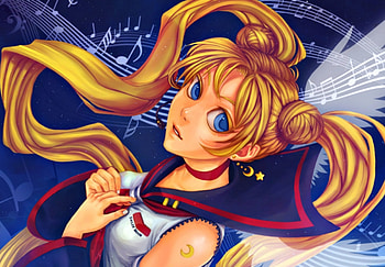 Sailor Moon, blue, wings, blonde, girl, hosino hikaru, anime, yellow, red, manga HD wallpaper