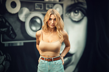 Girl Tank Top Street Outdoor , girls, model HD wallpaper