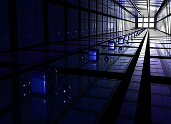 Blue, cgi, abstract, 3d, art HD wallpaper