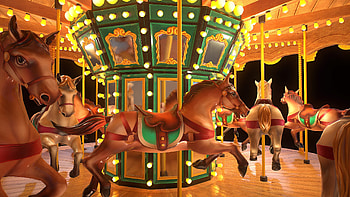 Merry-go-round, Artstation, Florence HD wallpaper