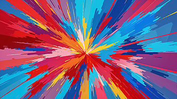 Abstract With Colorful Radiating Lines, abstract, artwork, art, digital-art, ai, lines, colorful, artist HD wallpaper